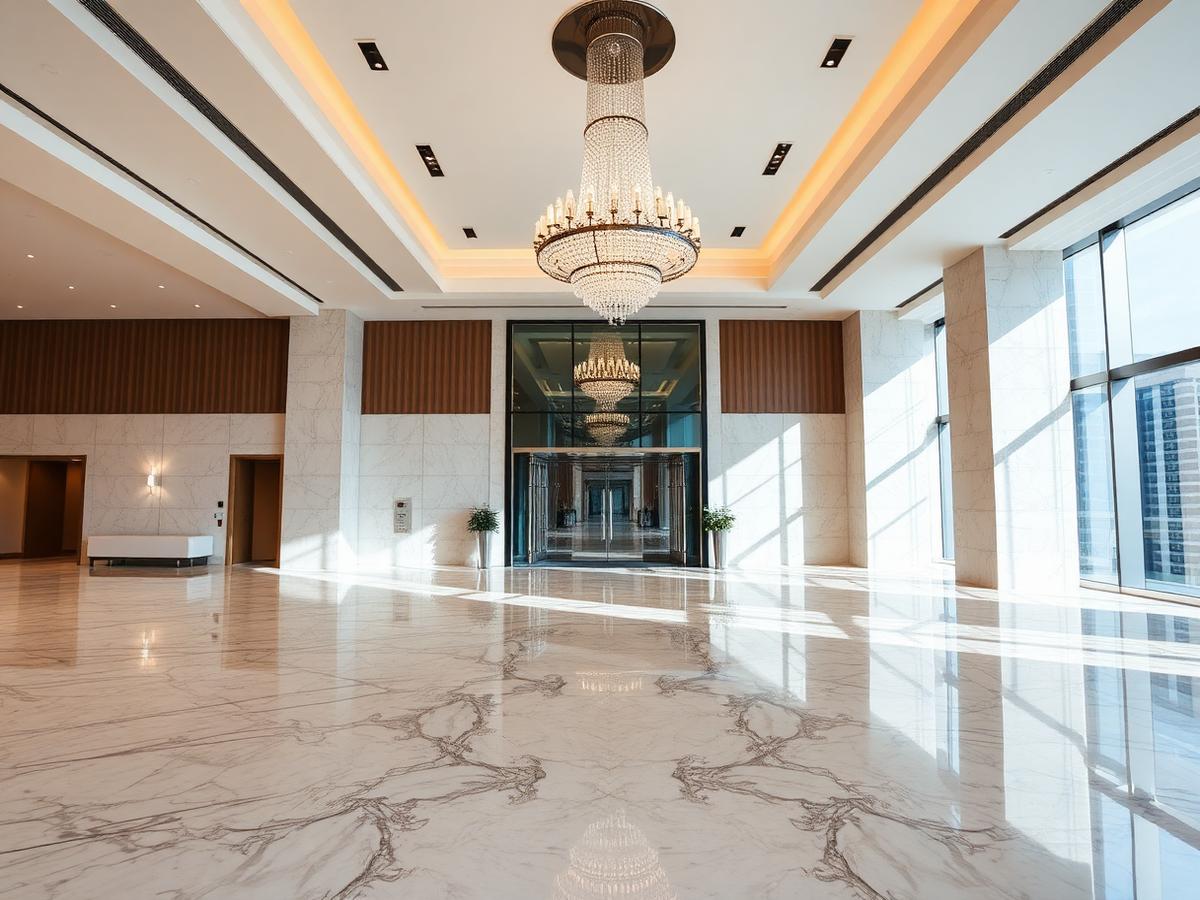 Pristine commercial lobby